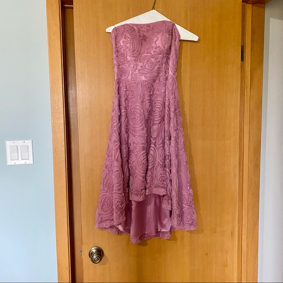 Le Chateau Strapless Rosette Formal Dress - Picture 4 of 10